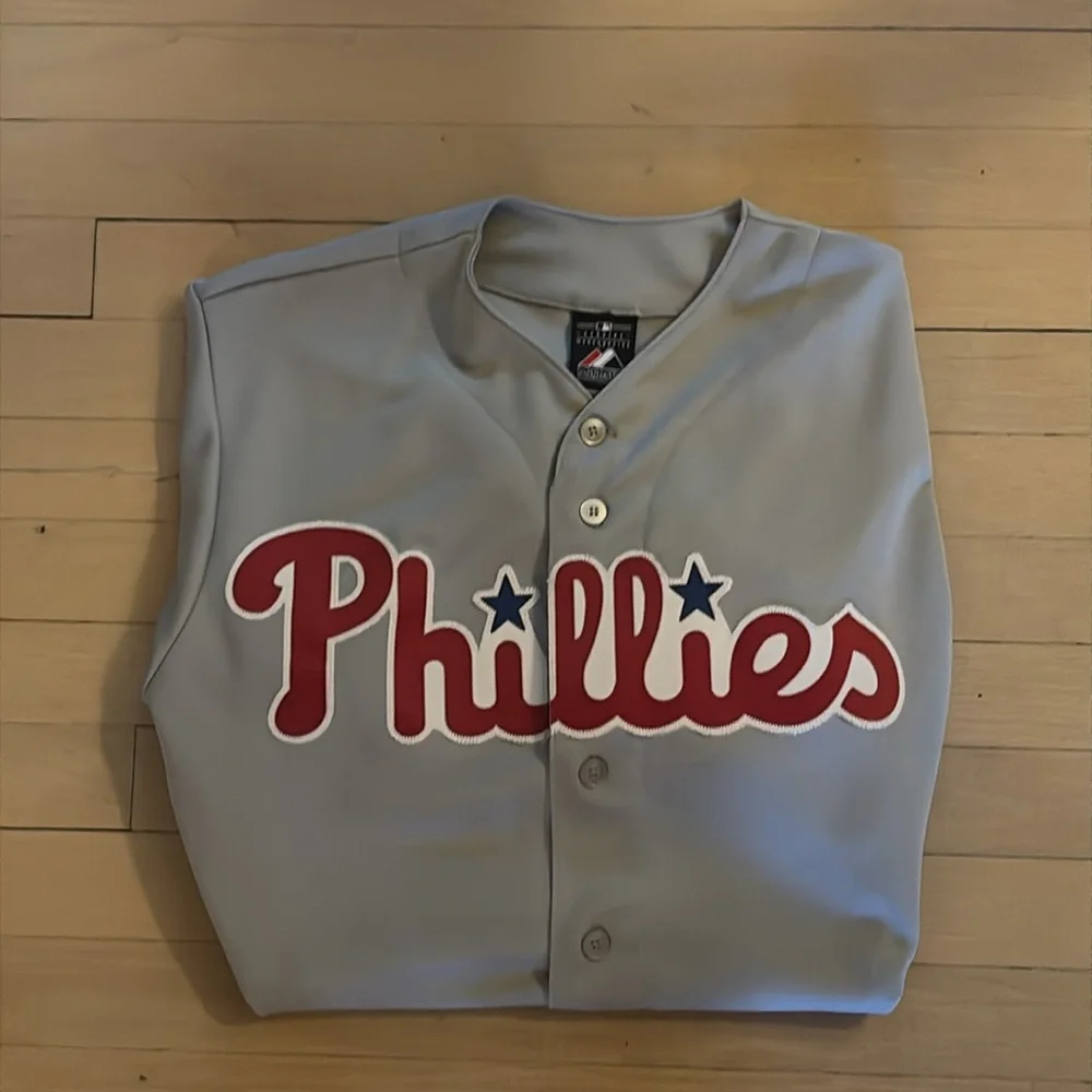 Philadelphia Phillies Majestic Gray Jersey - Picture 5 of 5